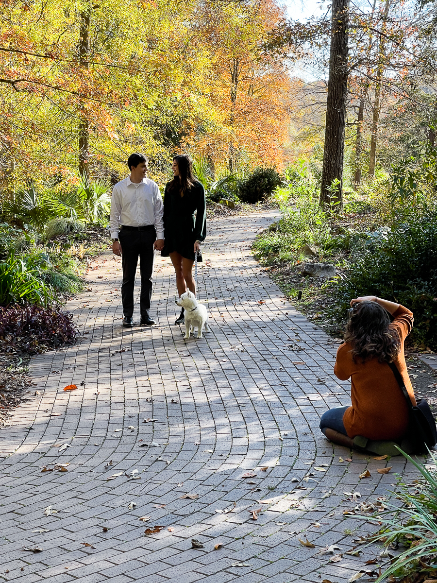 engagement photos with dog