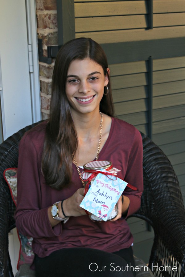 Teen girl mason jar gift idea from Our Southern Home