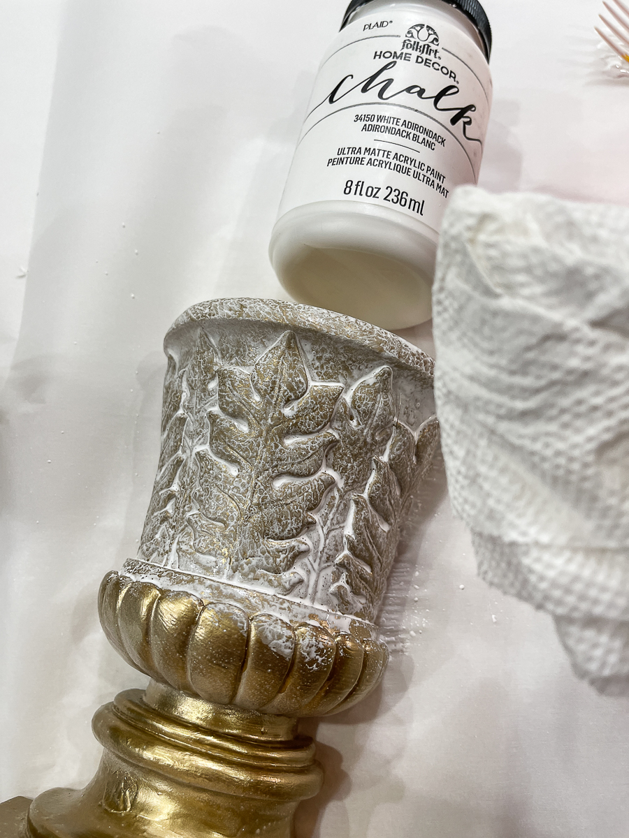 wiping off white paint