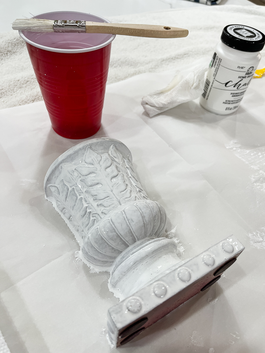 painting bookend white