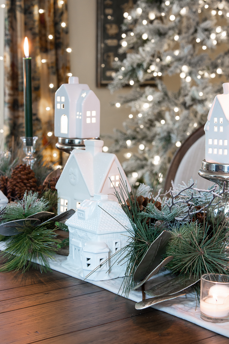white houses on table