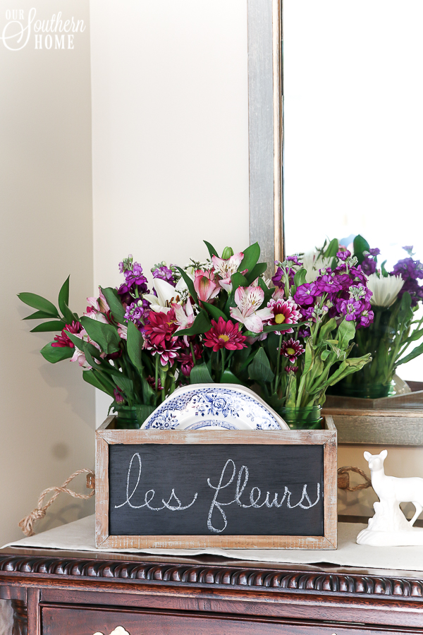 Thrift store crate makeover becomes a stylish container for the home!