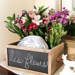 Thrift store crate makeover becomes a stylish container for the home!