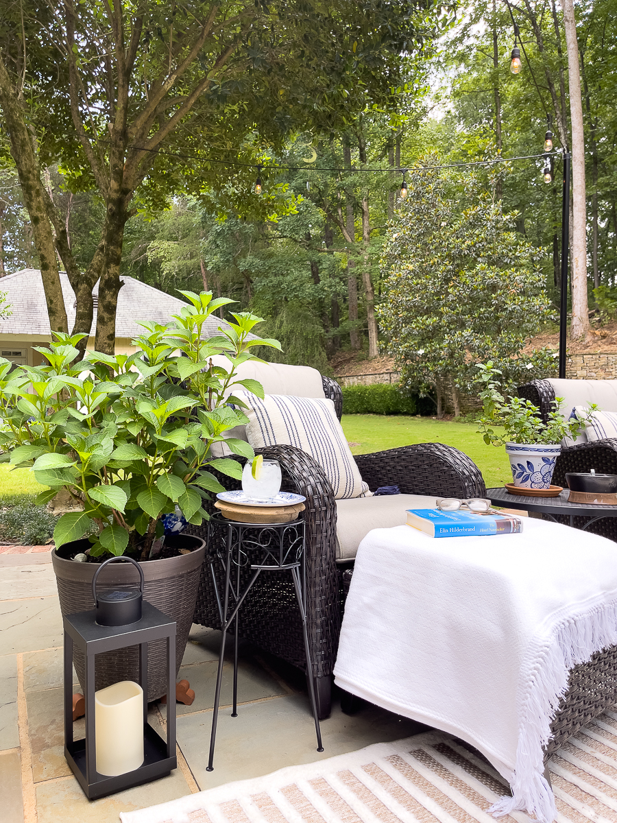 sitting area on patio