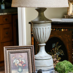 Thrift store lamp makeover with a weathered finish by Our Southern Home