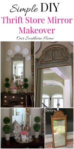 Thrift store mirror becomes a French Country treasure with a simple paint technique by Our Southern Home
