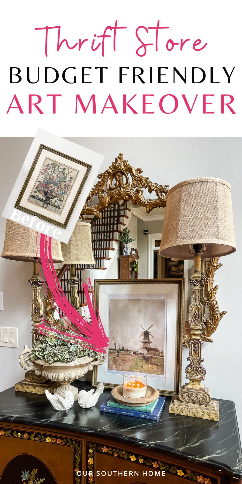 vintage art vignette with text overlay