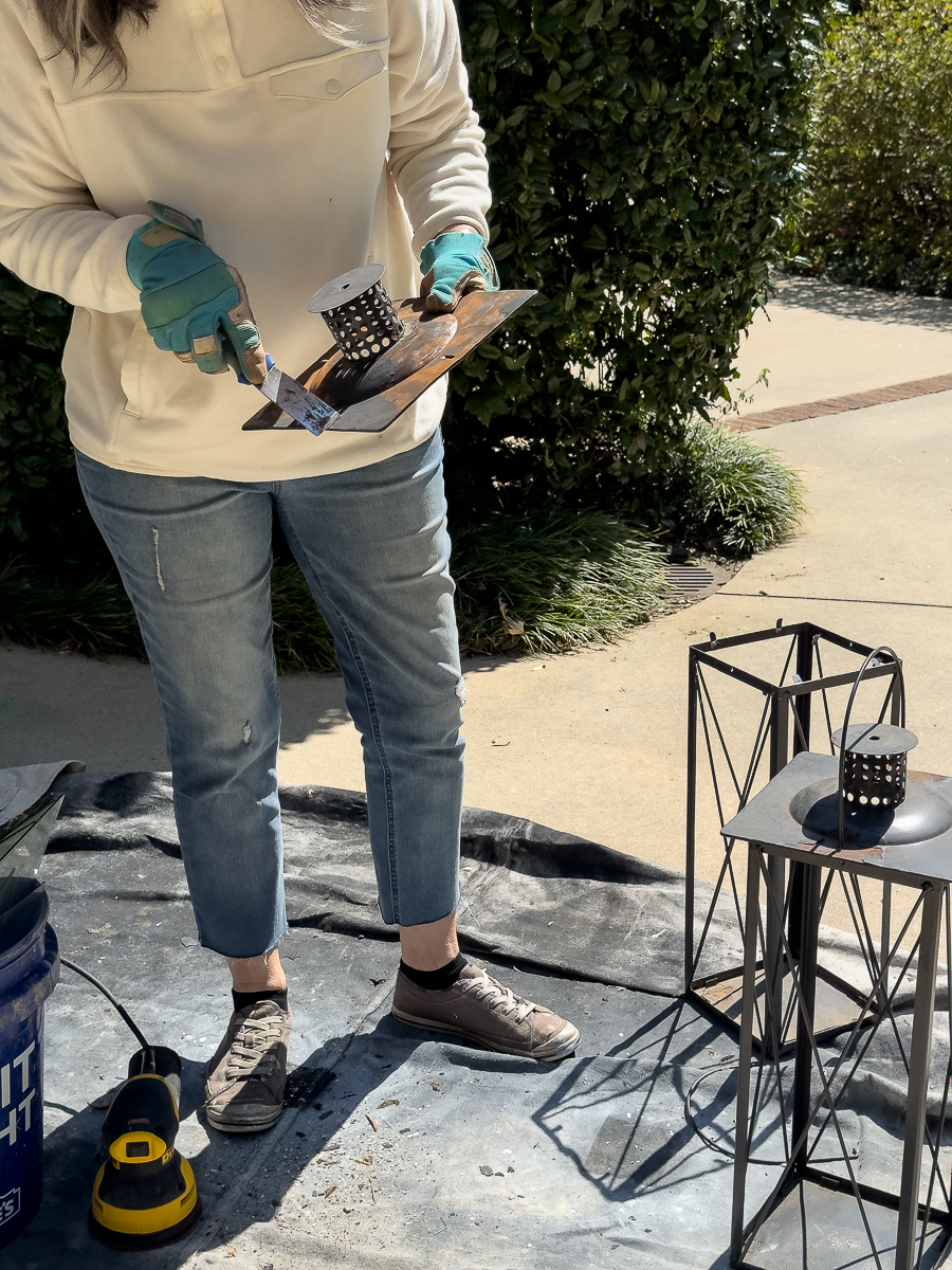 scraping paint