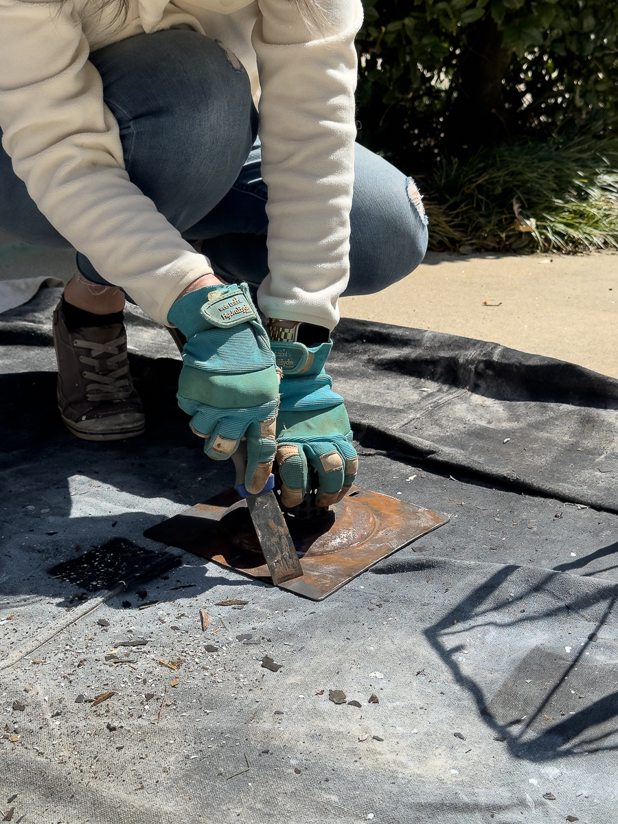christy scraping peeling paint