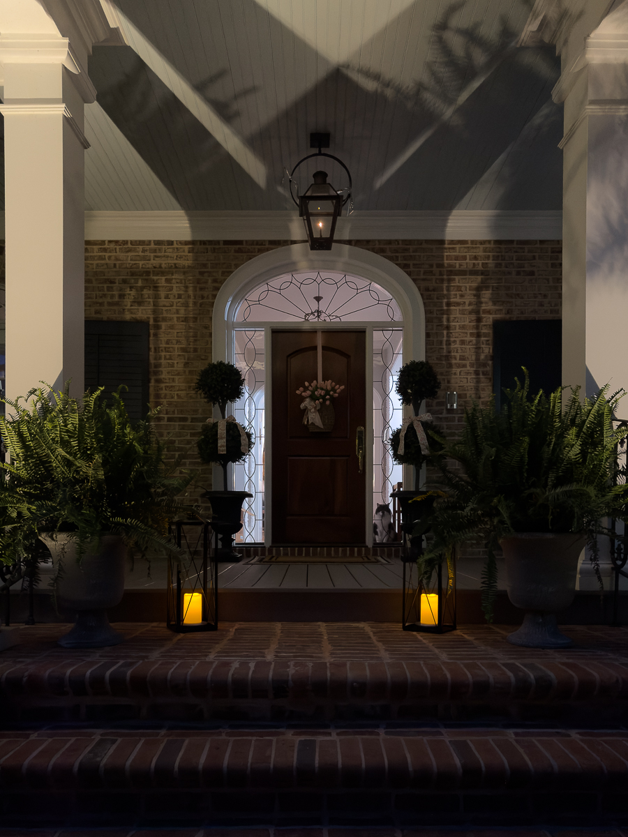 house at night