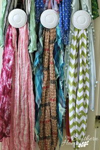 Thrift Store Scarf Organizer - Our Southern Home