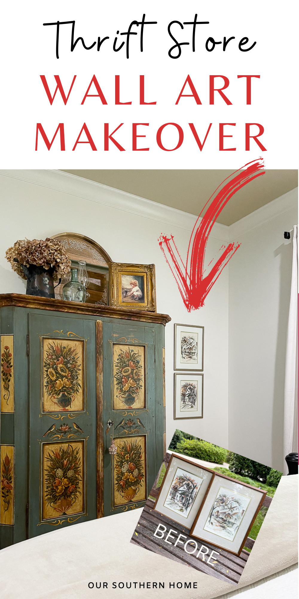 thriftstorewallartmakeover Our Southern Home