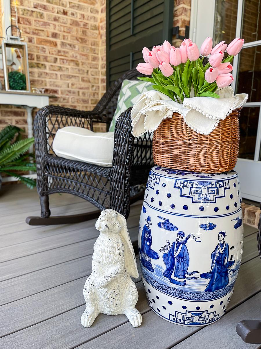 chinoiserie garden school with spring decor