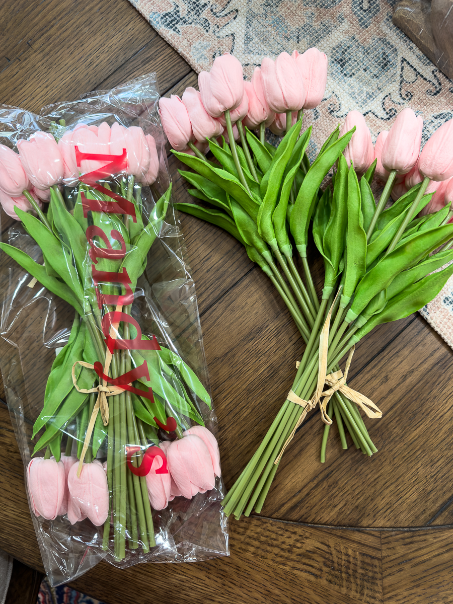 tulips on table