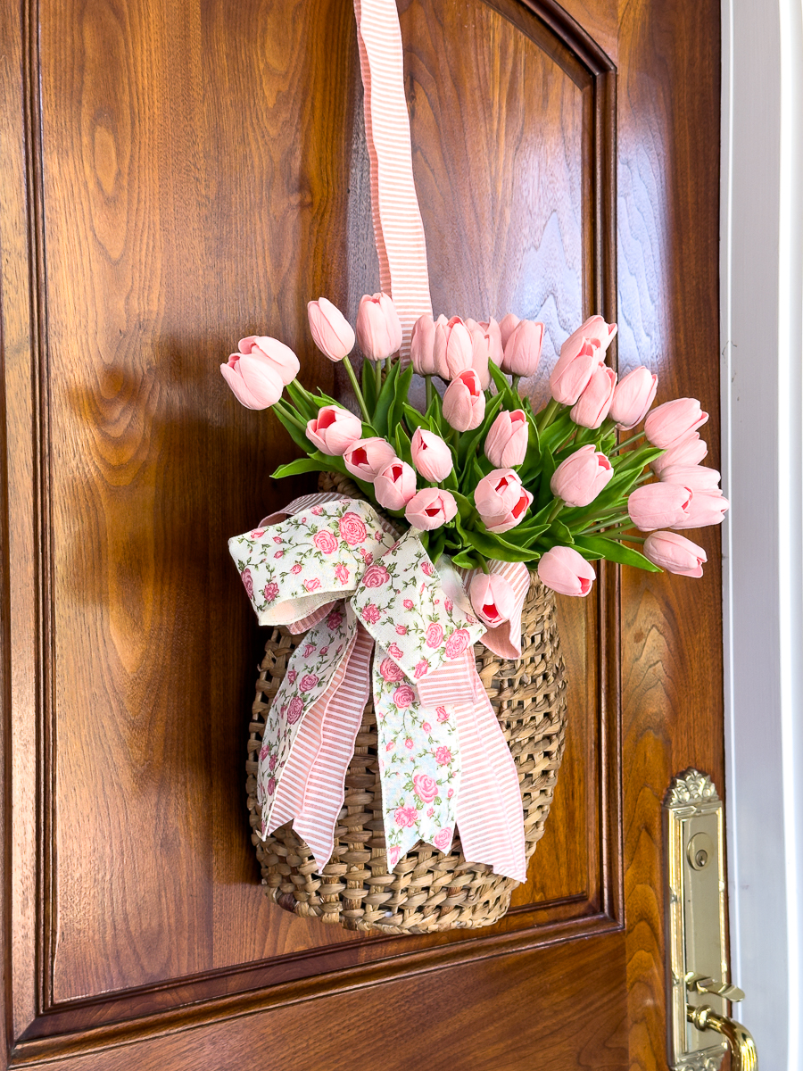tulip basket wreath