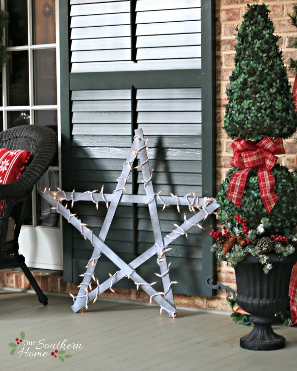 Simple DIY / Weathered yardstick stars by www.oursouthernhomesc.com