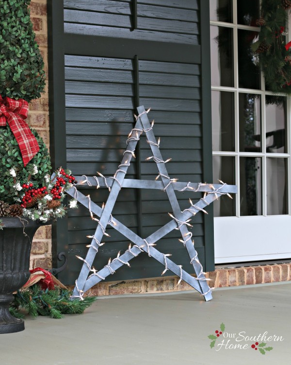 Simple DIY / Weathered yardstick stars by www.oursouthernhomesc.com