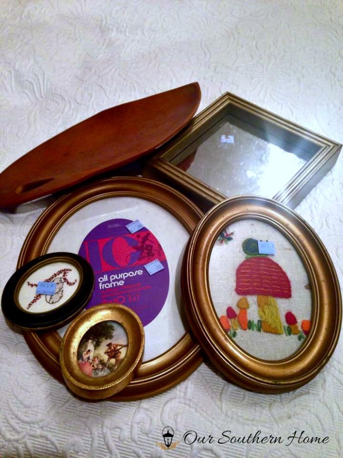 Jewelry Hangers made with coasters and cabinet knobs from a thrift store by Our Southern Home #SwapItLikeItsHot
