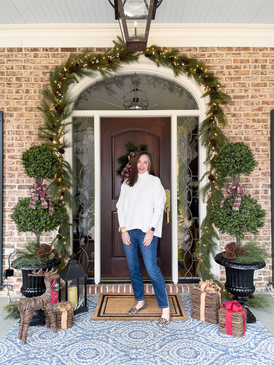 woman standing by door