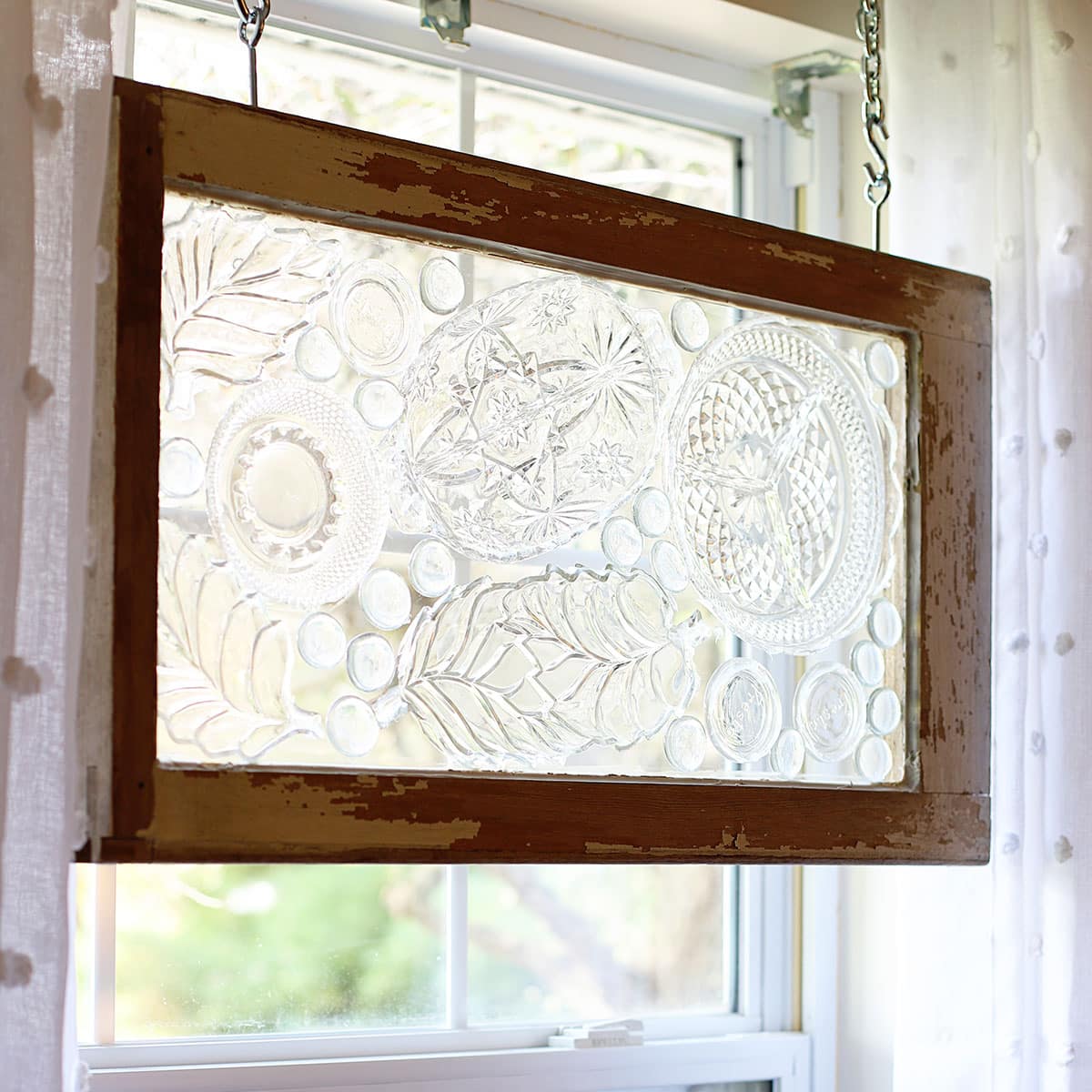 Image for Window Art With Glass Plates - A Thrift Store Upcycle