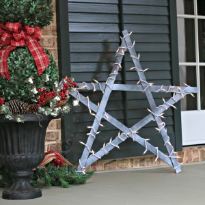 Simple DIY / Weathered yardstick stars by www.oursouthernhomesc.com