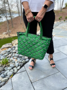 woman standing on walkway
