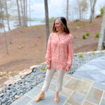 woman standing by the lake